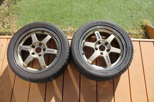 RAYS VOLKRACING TE37 16インチ　7.0JJ 5穴　オフセット42　114.3　２本　中古