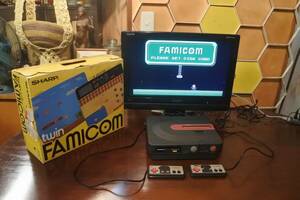 SHARP シャープ TWIN FAMICOM ツインファミコン AN-500B 黒 ブラック 通電のみ確認済 レトロ 