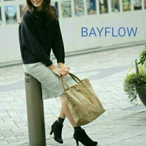 美品★『BAYFLOW』極厚ニットプルオーバー◆定価￥8532