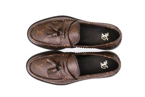 ルイ・ヴィトン メンズ ヴォルテールライン タッセルローファー サイズ7 約26cm LOUIS VUITTON Voltaire Line Loafers 1A7YGR 中古A/6933