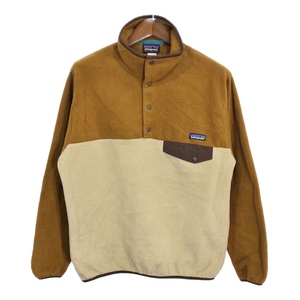 patagonia パタゴニア SYNCHILLA シンチラ スナップT フリースジャケット アウトドア ブラウン (メンズ M) 中古 古着 Q9241