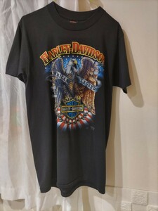  レア？ HARLEY-DAVIDSON Ｔシャツ　90s ? 80s ? ハーレー 　わりと美品　古着　Mサイズ HONOLULU HAWAII American Legend 送料込