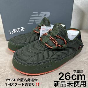 1円スタート売切り 新品未使用 NEWBALANCE ニューバランス キャラバンモック ウインターリラックスシューズ スリッポン 26cm スニーカー