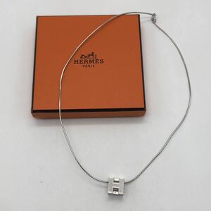 HERMES エルメス ネックレス シルバー Hキューブ アクセサリー P1732