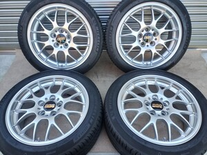 BBS RG717H 17インチ 7.5J 5H PCD108 +38 2021年製MLタイヤ 225/45R17 バリ溝★FORGED 17×7.5J 5穴 VOLVO ボルボ　軽量　超美品です！