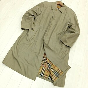 C ◎【商品ランク:B】バーバリー BURBERRY 裏地 ノバチェック ライナー付 ステンカラーコート 紳士服 メンズ アウター カーキ系