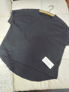 ラグラン　半袖　黒　Tシャツ　未使用　重ね着　送料185 大きめ　M～L カットソー　トップス　ルームウェア　上着　