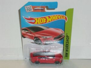 ◇HotWheels 右下217 TESLA MODEL S 赤