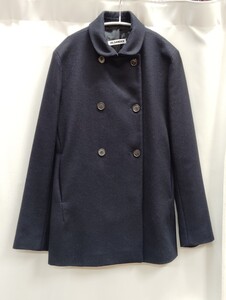 ☆JIL SANDER ジル サンダー ハーフPコート キュプラ 羊毛 アンゴラ ネイビー系 #36 レディース