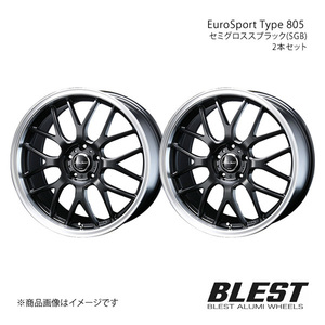 EuroSport Type 805 ヴィッツ 130系 アルミホイール 2本セット 【17×7.0J 4-100 +42 セミグロススブラック(SGB)】