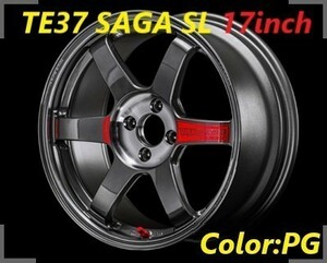 【納期要確認】TE37 SAGA SL SIZE:7.5J-17 +36(F1) PCD:98-4H Color:PG ホイール4本セット