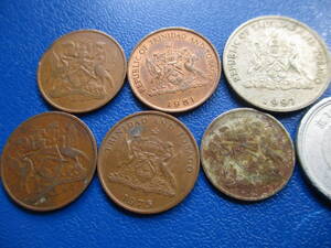 Trinidad & Tobago Islands★６枚★1￠～25￠★1966～1999年★16～20mm