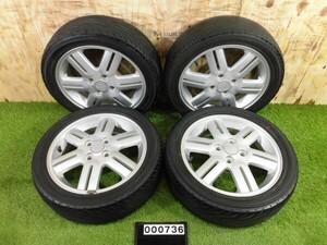 スズキ 純正15アルミ4本セット 15×4.5J 4H PCD100 夏タイヤ ヨコハマ DNA GP GRANDPRIX 165/55R15 中古品 ZC000736