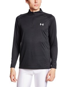 アンダーアーマー UNDER ARMOUR MTR3762 テック HG LS 1/4ジップ 黒 SM 162-168cm 85-91cm クリックポスト OK