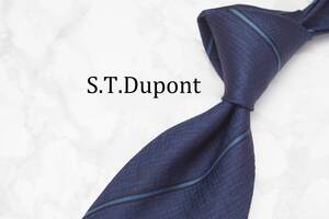 【美品】S.T.Dupont デュポン A-827 ITALY イタリア製 ブランド ネクタイ 良品 古着 卸 USED オールド SILK