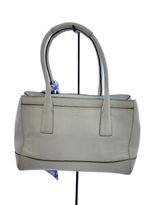 COACH◆レザートートバッグ/ホワイト/無地/J0793-11553