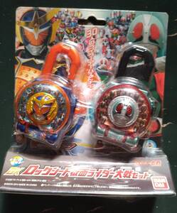 正規 バンダイ DX ロックシード 仮面ライダー 大戦 セット 1号 ガイム 鎧武 変身 BANDAI Kamen Rider Taisen MASKED RIDER GAIM LOCK SEED