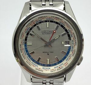 稼働品 SEIKO セイコー 6117-6010 WORLD TIME ワールドタイム 自動巻 メンズ腕時計 