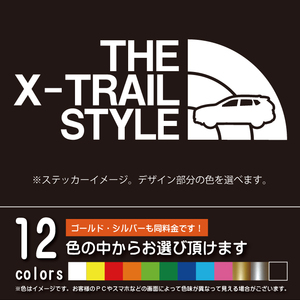 エクストレイル T33系 THE X-TRAIL STYLE【カッティングシート】パロディ シール ステッカー（12色から選べます）