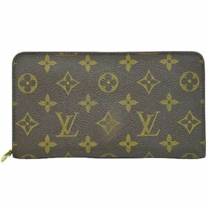 本物 ルイヴィトン LOUIS VUITTON LV ポルトモネジップ モノグラム ラウンドファスナー 長財布 ブラウン M61727