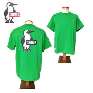 【送料185円】 CHUMS チャムス 半袖Tシャツ Booby Logo (XL) グリーン / ch01-2279