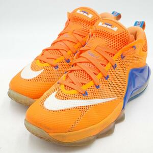 NIKE LeBrom 12 Low Cavs Classic ナイキ スニーカー 27cm オレンジ ブルー 724557-838 完売モデル 希少