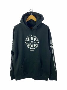 HUF◆パーカー/L/コットン/BLK/PF00619