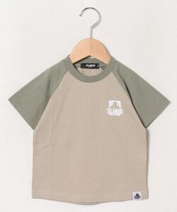 XLARGER KIDS/エクストララージ キッズ OGゴリララグラン半袖Tシャツ 110 ストリートキッズブランド 男の子ブランドロゴT ベージュカーキー