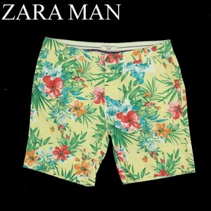 ZARA MAN ザラ マン 春夏 花 フラワー総柄★ ショート パンツ Sz.34　メンズ 大きいサイズ　A3B03244_7#P