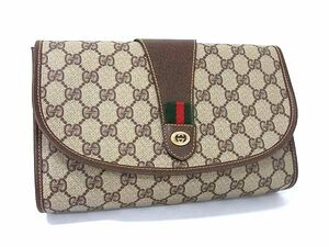 1円 ■極美品■ GUCCI オールドグッチ 156 01 030 ヴィンテージ シェリーライン インターロッキングG GG柄 PVC クラッチバッグ FA9928