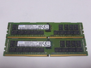 メモリ サーバーパソコン用 Samsung DDR4-2666(PC4-21300) ECC Registered 32GBx2枚 合計64GB 起動確認済です M393A4K40CB2-CTD7Q