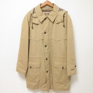 #wnc アクアスキュータム Aquascutum コート ステンカラーコート LARGE ベージュ フード付き ダウンライナー付き 日本製 メンズ [909886]