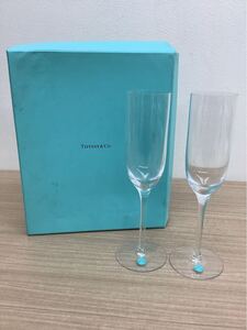 ◯営KU019-A8T60【埼玉発】TIFFANY&Co. ティファニー シャンパングラス ペアグラス グラス 箱有 箱状態悪 現状品