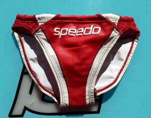 SPEEDO　ポロパン　競パン　レッド&ホワイト Speedo　サイズSS(推定)