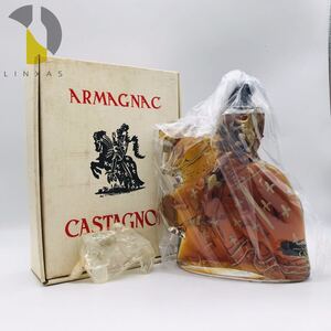 【未開栓】CASTAGNON カスタニョン 騎士ボトル ナイト クリアボトル 替栓 箱付 700ml 40% アルマニャック AC000917