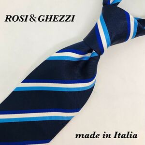【美品】ROSI＆GHEZZI×チョークストリーム　定番ストライプ　イタリア