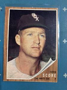 1962 Topps Baseball #116 Herb Score Chicago White Sox 2 Time All Selection, 1955 AL Rookie of the Year