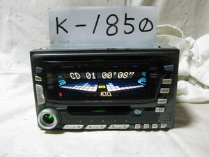 K-1850　JVC　ビクター　KW-MZ63DA　2Dサイズ　CD&MDデッキ　故障品