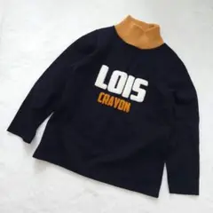 美品 Lois CRAYON ハイネック カットソー ロゴ