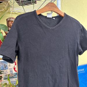 AVIREX Vネック　半袖Tシャツ　黒　ML