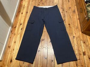 Dickies w36相当　カーゴパンツ　ネイビー　ワークパンツ　100円スタート　売り切り　古着　軍パン 太め ワイドストレート　USA輸入　 work