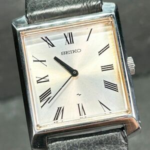 1970年代製 美品 SEIKO セイコー 2220-3031 腕時計 クオーツ アナログ 亀戸製 ステンレススチール レザーベルト 電池交換済み 動作確認済み