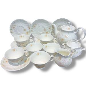 241219-863-426 TY500 Noritake ノリタケ ティーセット カップ&ソーサー ポット シュガーポット ミルクポット 洋食器 花柄