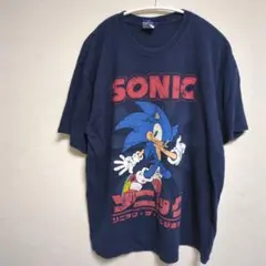 激レア 90s ソニック オフィシャルTシャツ ヴィンテージ ネイビー ゲームT