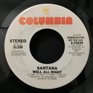 SANTANA / WELL ALL RIGHT (US-ORIGINAL)