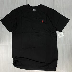 USA正規品 【XL】 POLO ポロ RALPH LAUREN ラルフローレン 半袖 クルーネック Tシャツ ワンポイント ポニー刺繍 (RL12B) 綿100％ 黒