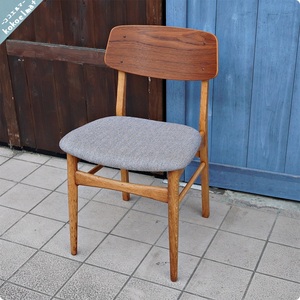 デンマーク製 チーク材 ダイニングチェア 北欧家具 ヴィンテージ レトロ サイドチェア ナチュラル モダン 木製椅子 シンプル BL305