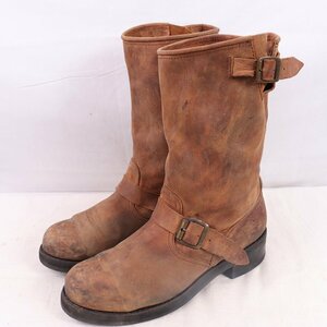 スペイン製 センドラ 44 / 10 実寸 28.5cm 位 sendra レザー ブラウン 茶 エンジニア ブーツ メンズ 古着 中古 eb1442