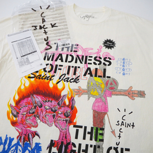 新品 XL トラヴィススコット CACTUS JACK x セントマイケル UTOPIA Tシャツ メンズ Saint Mxxxxxx Michael Travis Scott 正規品 本物 公式