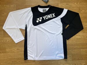 【送料込】新製品 YONEX ユニロングスリーブＴシャツ 16729Y ホワイト M UNISEX 男女兼用 2024秋冬数量限定